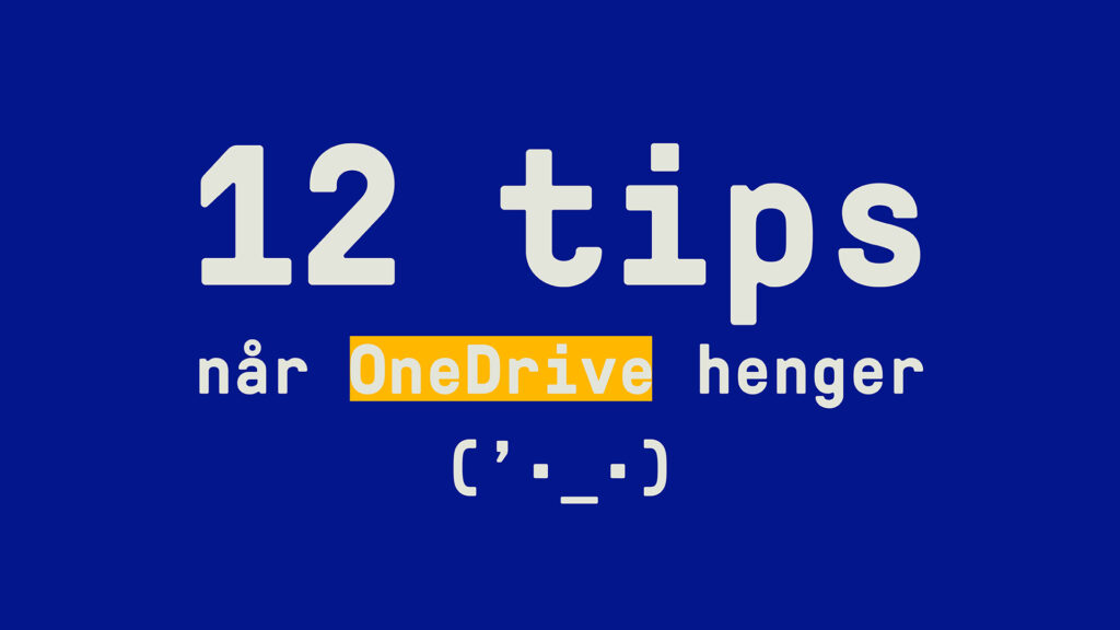 Slik løser du synkroniseringsproblemer i OneDrive